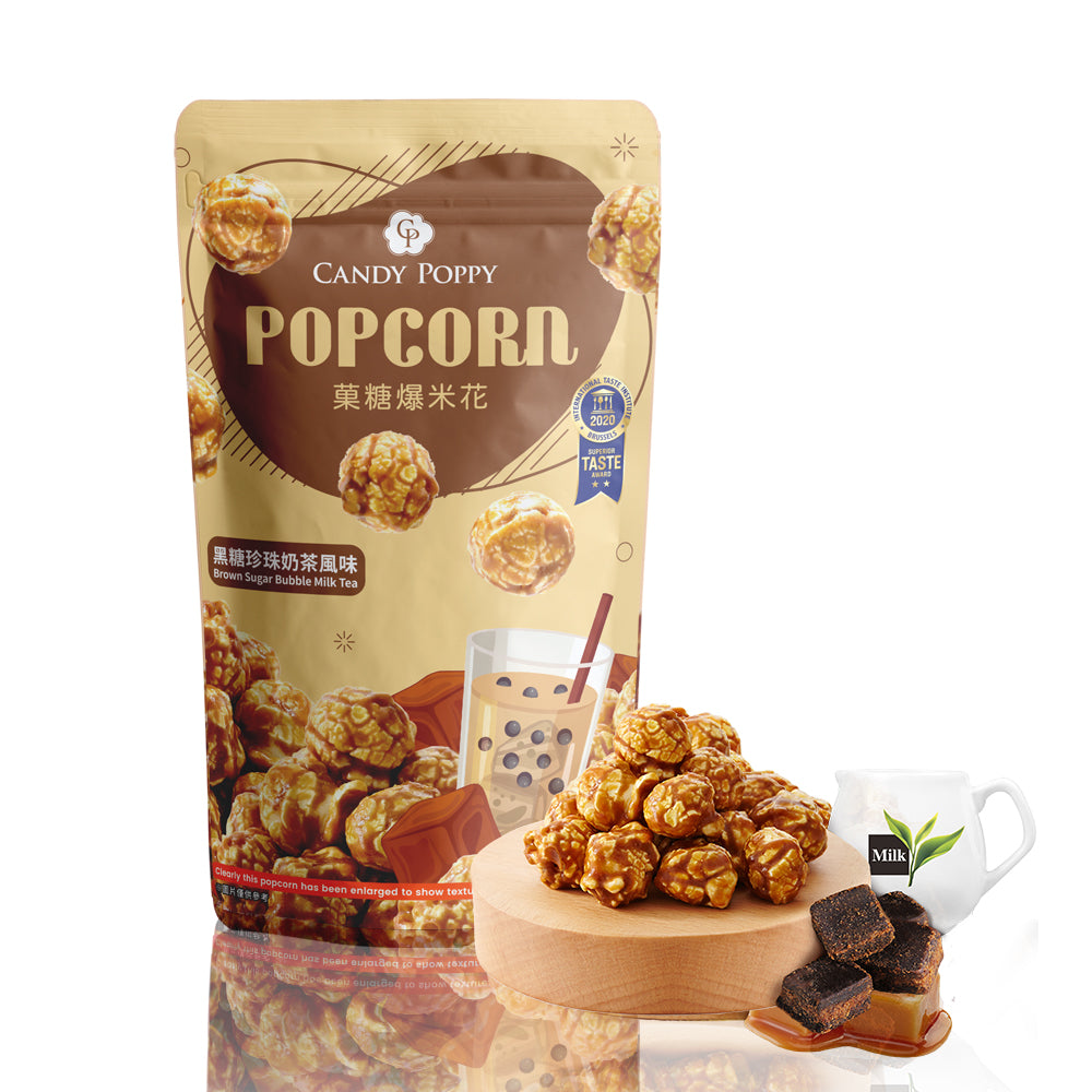 Candy Poppy Brown Sugar Milk Tea Coated Popcorn (50g/0.1lb Bag) – Zilla ...