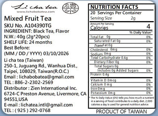 Dong Jyue Mixed Fruit Tea (2g Tea Bags x20)