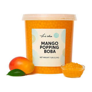Mango Popping Boba, Bursting Fruit Pearls