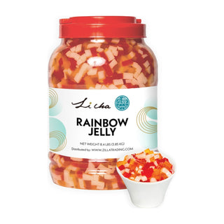 Rainbow Jelly Boba Topping 3.9kg Container